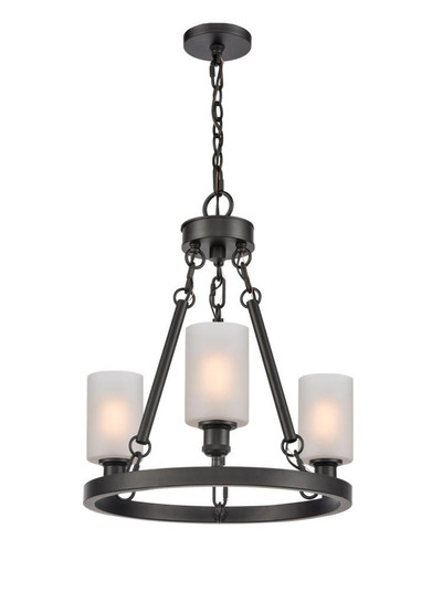 Clymer - 3 Light - 20 inch - Matte Black - Chain Hung - Mini Chandelier (3442|820-BK-G801-LED)