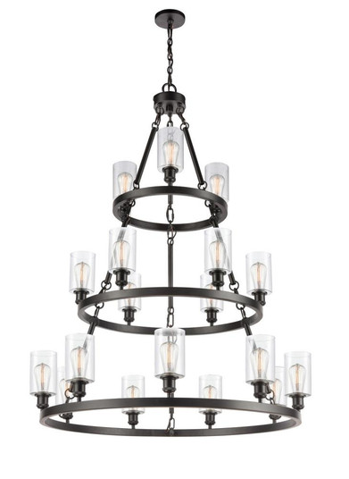 Clymer - 18 Light - 40 inch - Matte Black - Chain Hung - Chandelier (3442|82034-BK-G802)