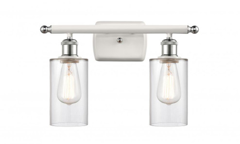 Clymer - 2 Light - 14 inch - White Polished Chrome - Bath Vanity Light (3442|516-2W-WPC-G802-LED)