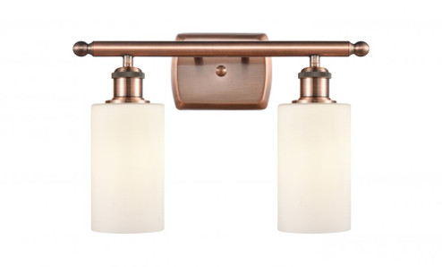 Clymer - 2 Light - 14 inch - Antique Copper - Bath Vanity Light (3442|516-2W-AC-G801-LED)