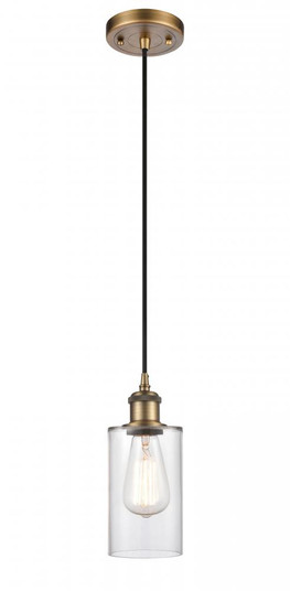 Clymer - 1 Light - 4 inch - Brushed Brass - Cord hung - Mini Pendant (3442|516-1P-BB-G802-LED)