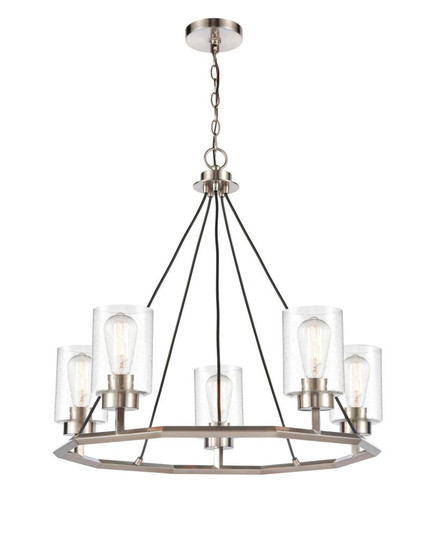 Mila - 5 Light - 29 inch - Black Satin Nickel - Chain Hung - Chandelier (3442|441-5CH-BSN-SDY-LED)