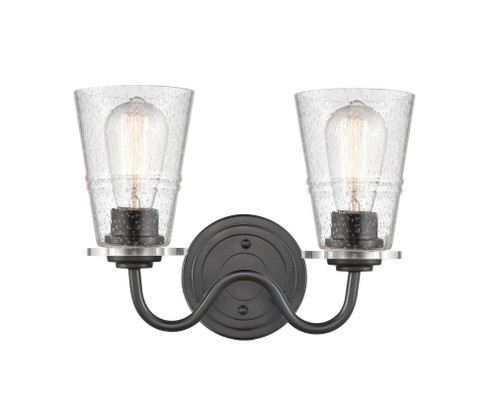 Scarlett - 2 Light - 14 inch - Matte Black - Bath Vanity Light (3442|421-2W-BK-SDY-LED)