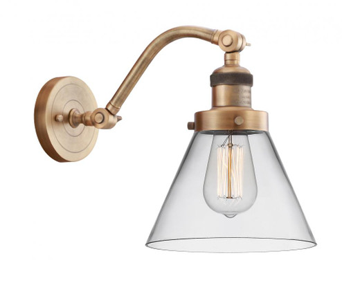 Cone - 1 Light - 8 inch - Brushed Brass - Adjustable Sconce (3442|515-1W-BB-G42)