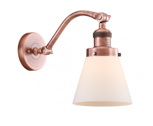 Cone - 1 Light - 7 inch - Antique Copper - Adjustable Sconce (3442|515-1W-AC-G61-LED)