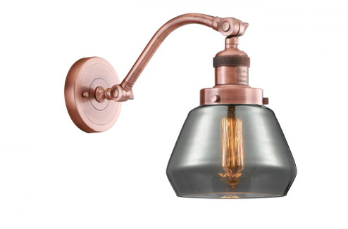 Fulton - 1 Light - 7 inch - Antique Copper - Adjustable Sconce (3442|515-1W-AC-G173)