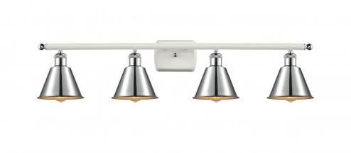 Smithfield - 4 Light - 37 inch - White Polished Chrome - Bath Vanity Light (3442|516-4W-WPC-M8-PC-LED)