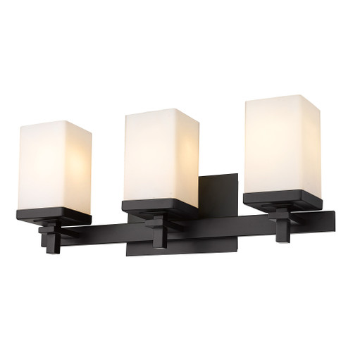 Wry Lighting Maddox 3-light Vanity in Matte Black (36|DDDD-BA3 BLK-OP)