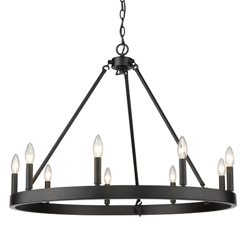 Golden Lighting Alastair 9-light Chandelier in Matte Black (36|1017-9 BLK)
