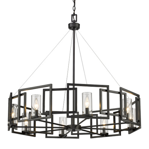 Golden Lighting Marco 8-light Chandelier in Matte Black (36|6068-8 BLK)