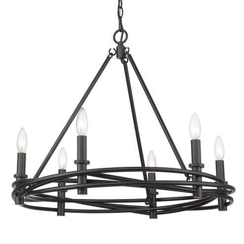 6 Light Chandelier (36|1417-6 BLK)