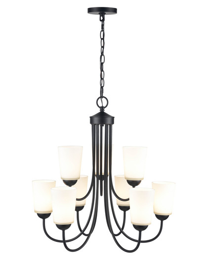 Ivey Lake 9-Light Chandelier Ceiling Light Matte Black (670|9809-MB)