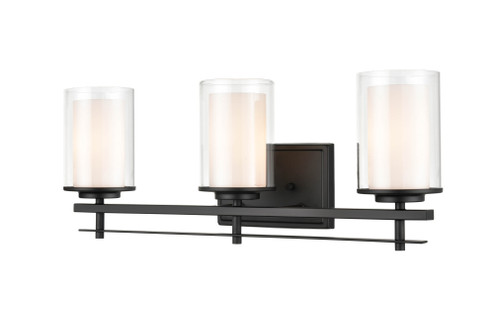 Huderson 3-Light Vanity Matte Black (670|5503-MB)