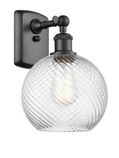 Twisted Swirl 1 Light Sconce part of the Ballston Collection (3442|516-1W-BK-G1214-8)