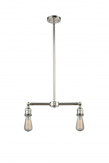 Bare Bulb - 2 Light - 8 inch - Polished Nickel - Stem Hung - Adjustable Island Light (3442|209-PN)