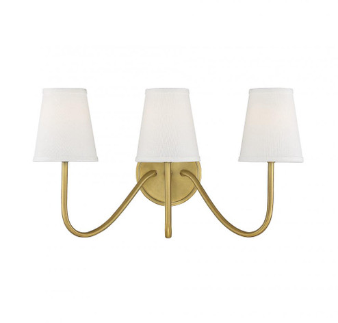 3-Light Wall Sconce in Natural Brass (8483|M90056NB)