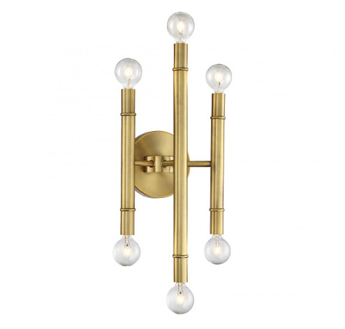 6-Light Wall Sconce in Natural Brass (8483|M90018NB)