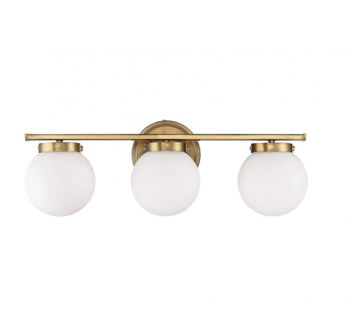 3-Light Bathroom Vanity Light in Natural Brass (8483|M80023NB)