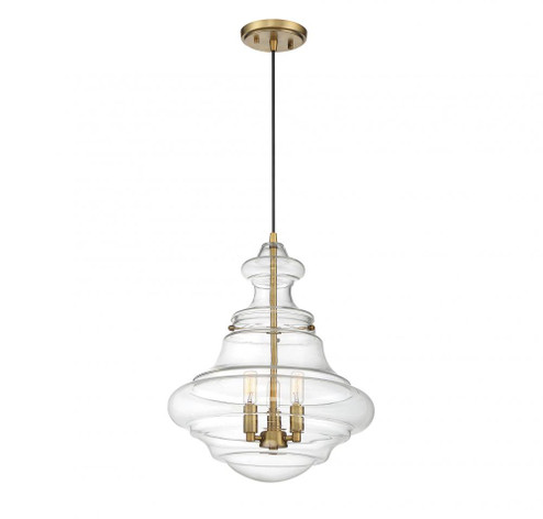 3-Light Pendant in Natural Brass (8483|M70058NB)