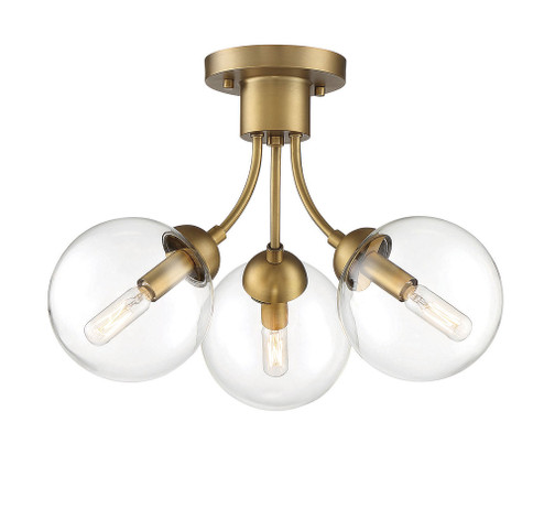 3-Light Ceiling Light in Natural Brass (8483|M60060NB)