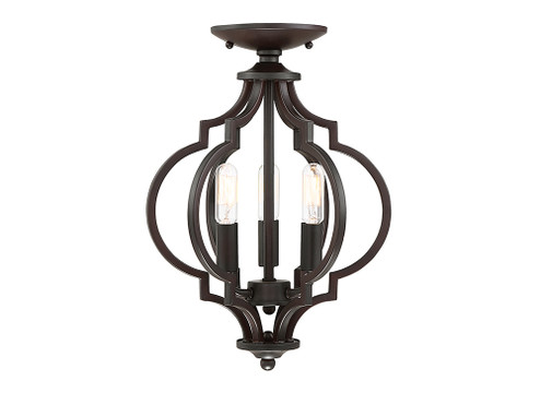 3-Light Convertible Semi-Flush or Pendant in Oil Rubbed Bronze (8483|M60055ORB)