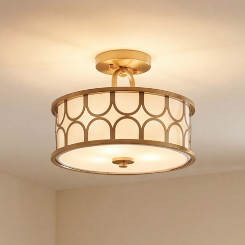 2-Light Ceiling Light in Natural Brass (8483|M60015NB)