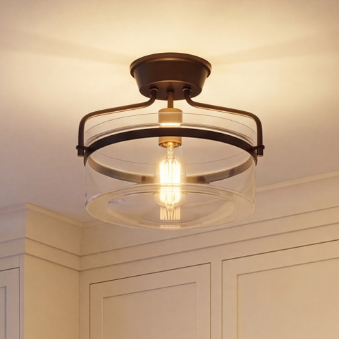1-Light Ceiling Light in Oil Rubbed Bronze with Natural Brass (8483|M60011ORBNB)