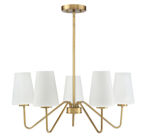5-Light Chandelier in Natural Brass (8483|M10060NB)