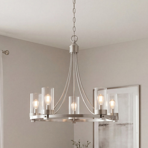 5-Light Chandelier in Brushed Nickel (8483|M10018BN)