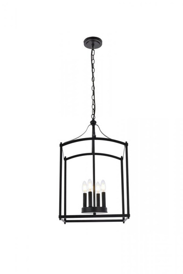 Janet 4 lights pendant in black (758|LD7070D15BK)