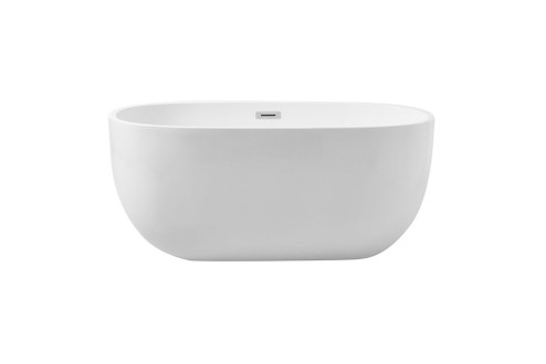 54 Inch Soaking Roll Top Bathtub in Glossy White (758|BT10754GW)