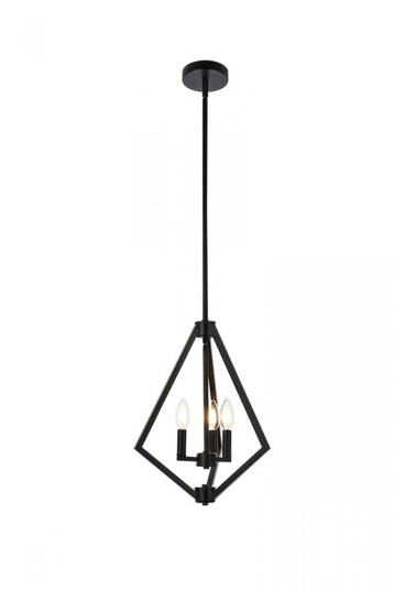 Irina 3 lights pendant in black (758|LD7061D14BK)