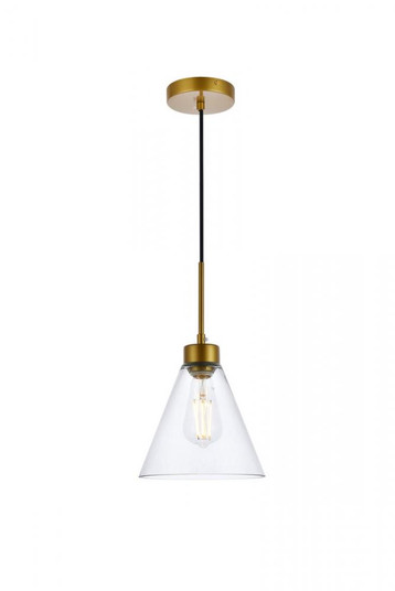 Mera 1 light brass pendant (758|LD2501BR)