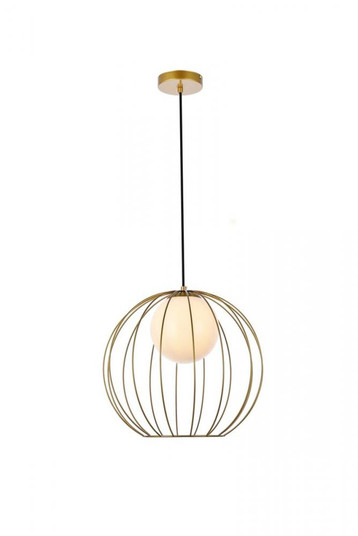 Wetzel 1 light brass pendant (758|LD2345BR)