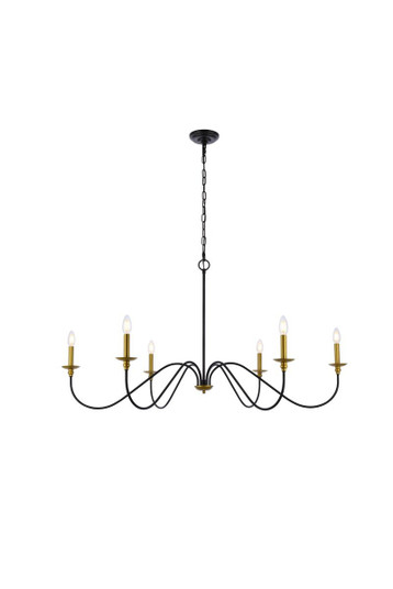 Rohan 48 Inch Chandelier in Matte Black and Brass (758|LD5056D48BRB)