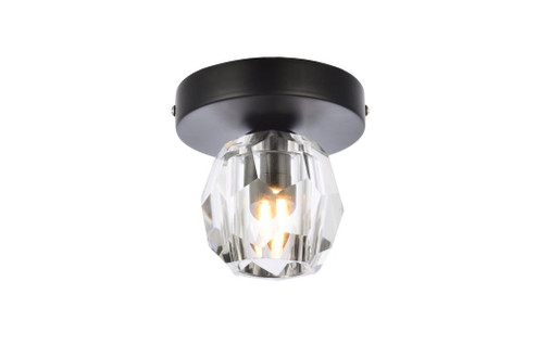 Eren 1 Light Black Flush Mount (758|3505F5BK)