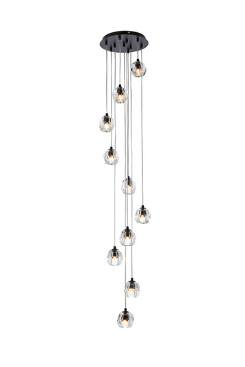 Eren 10 Lights Black Pendant (758|3505G11BK)