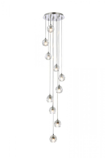 Eren 10 lights Chrome pendant (758|3505G11C)