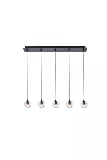 Eren 5 lights Black pendant (758|3505D32BK)