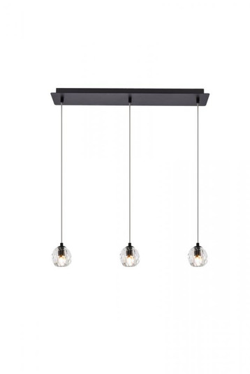 Eren 3 lights Black pendant (758|3505D28BK)