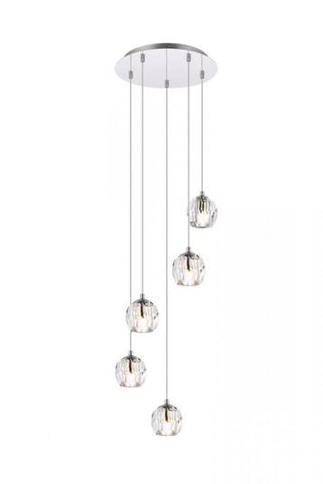 Eren 5 lights Chrome pendant (758|3505G12C)