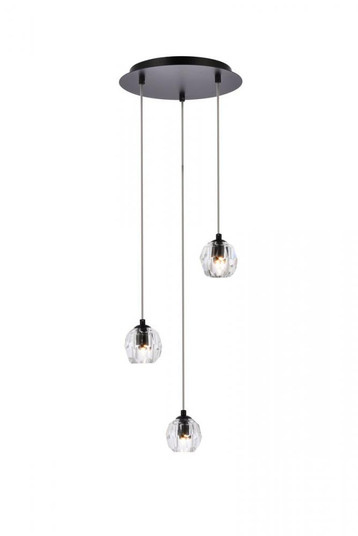 Eren 3 lights Black pendant (758|3505D12BK)