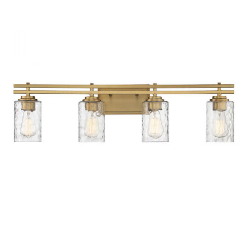 Baxter 4-Light Bathroom Vanity Light in Warm Brass (641|V6-L8-6090-4-322)