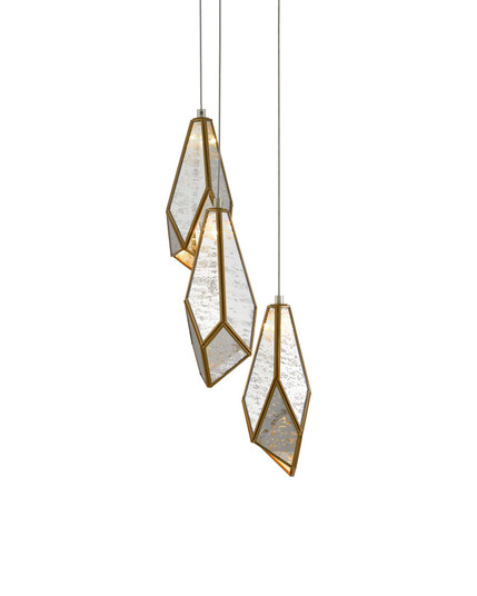 Glace Mirror 3-Light Round Multi-Drop Pendant (92|9000-0703)