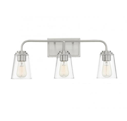 3-Light Bathroom Vanity Light in Brushed Nickel (8483|M80044BN)