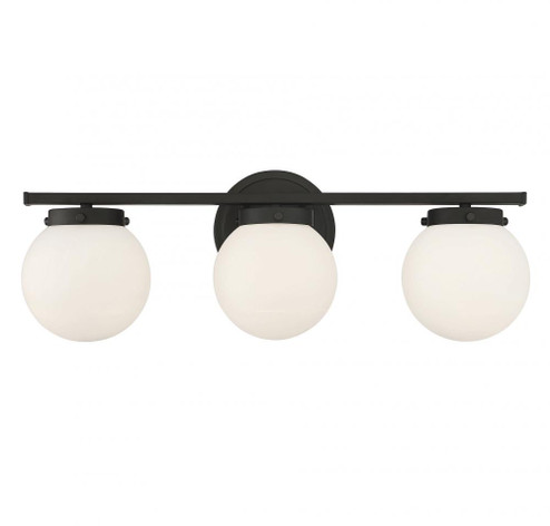 3-Light Bathroom Vanity Light in Matte Black (8483|M80023MBK)