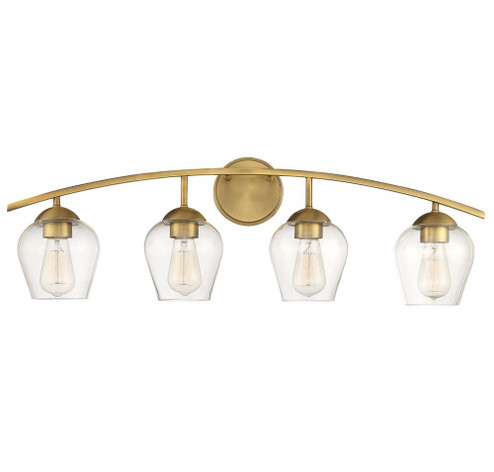 4-Light Bathroom Vanity Light in Natural Brass (8483|M80033NB)