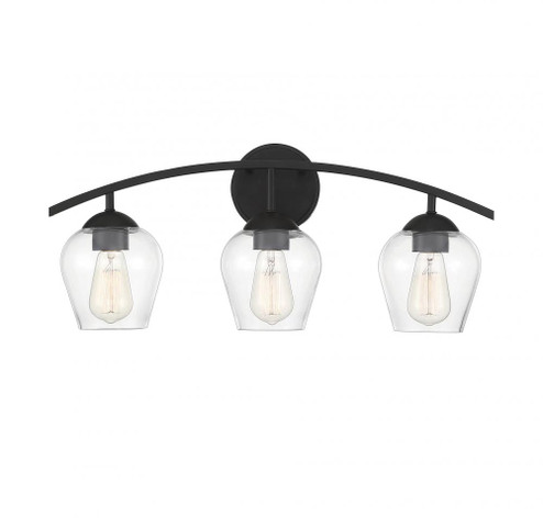 3-Light Bathroom Vanity Light in Matte Black (8483|M80032MBK)