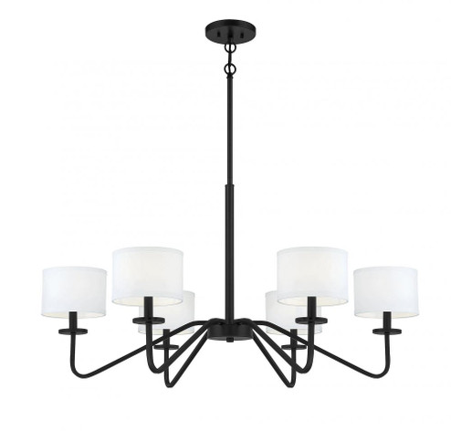 6-Light Chandelier in Matte Black (8483|M10092MBK)