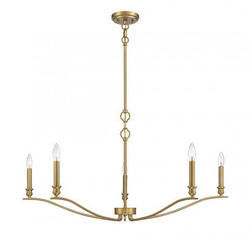 5-Light Chandelier in Natural Brass (8483|M10086NB)